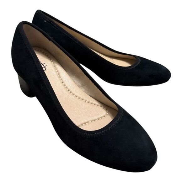 Earth Women's Rellia Black Suede Slip-on Flats Size 8 - Picture 1 of 11